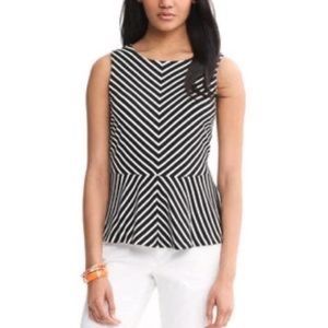 Banana Republic Chevron Ponte Peplum Top